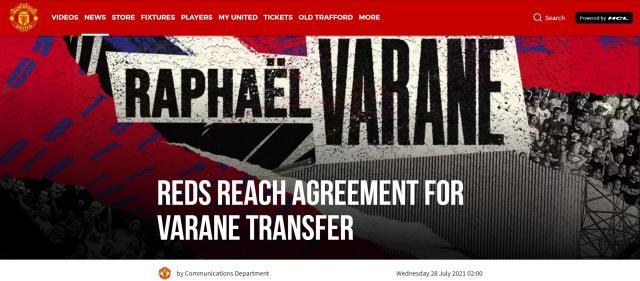 开云入口-曼联官宣瓦拉内即将加盟,皇马走俩中卫不再进补?