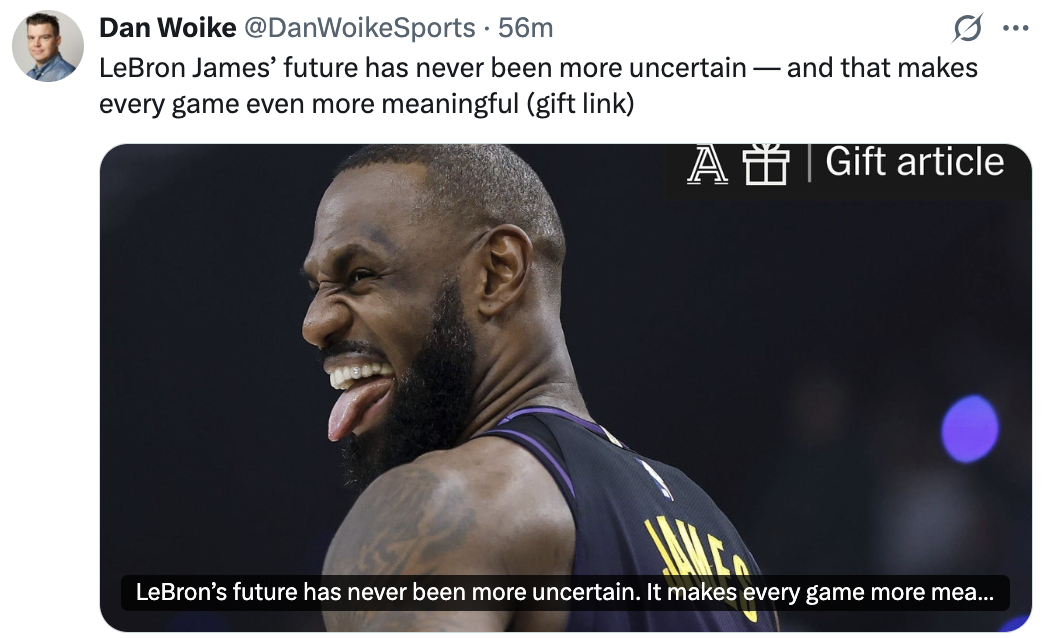 开云-突发!湖人记者发文:詹姆斯的未来,变得不确定了